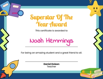 Kids Award Certificate Template - Edit Online & Download