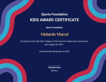 Free Kids Sports Certificate Template to Edit Online