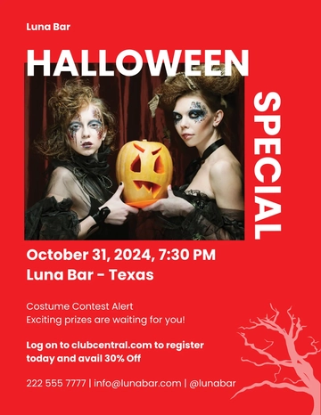 Free Halloween Costume Contest Flyer Template to Edit Online | Template.net