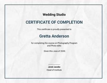 Free Photography Certificate Program Template to Edit Online Free Photography Certificate Program Template to Edit Online