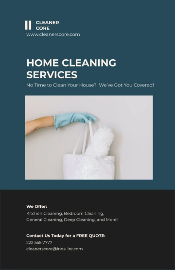 Free House Cleaning Service Poster Template to Edit Online