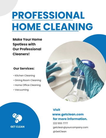 Free Sample Cleaning Service Flyer Template to Edit Online | Template.net
