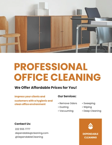 Free Office Cleaning Service Flyer Template to Edit Online | Template.net