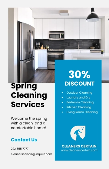 Free Spring Cleaning Services Poster Template to Edit Online