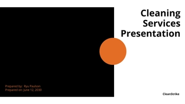 Free Sample Cleaning Services Presentation Template to Edit Online