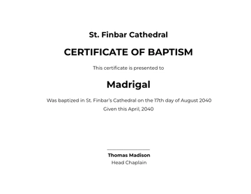 Free Catholic Church Baptism Certificate Template to Edit Online