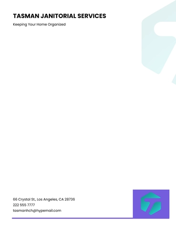 Free Janitorial & Office Cleaning Letterhead Template to Edit Online