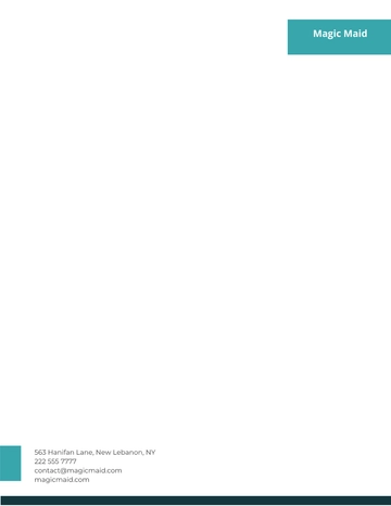 Free House Cleaning & Maid Services Letterhead Template to Edit Online