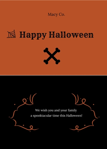 Free Halloween Folded Card Template to Edit Online