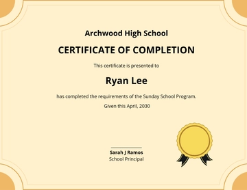 Free School Program Certificate Template to Edit Online