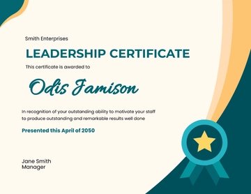 Free Leadership Certificate Program Template to Edit Online