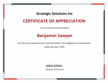 Corporate Appreciation Certificate Template - Edit Online & Download