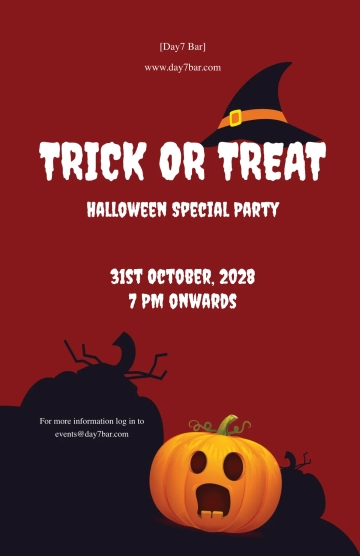 Free Halloween Trick or Treat Poster Template to Edit Online