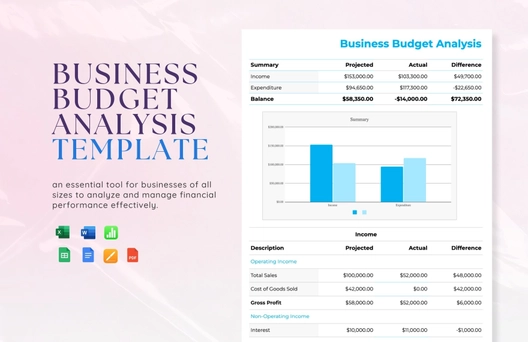 Business Budget Analysis Template