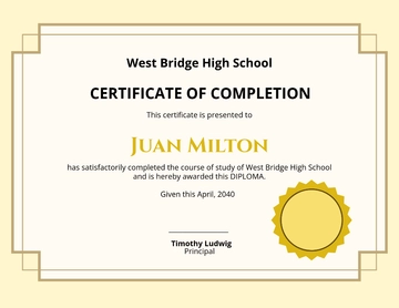 Free Elegant Diploma Certificate Template to Edit Online