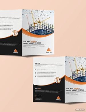 Construction Services Bi-Fold Brochure Template
