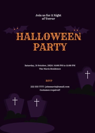 Free Scary Halloween Invitation Template to Edit Online