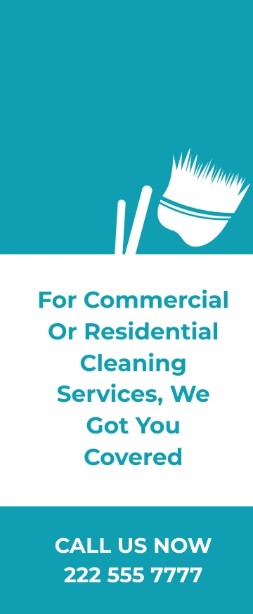 Free Simple Cleaning Service Door Hanger Template to Edit Online