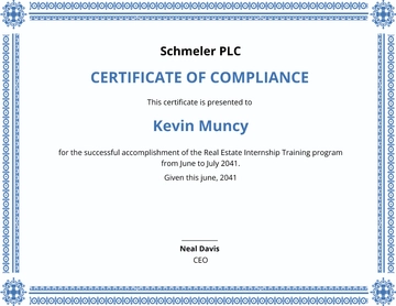 Free Real Estate Certificate Program Template to Edit Online