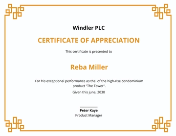 Free Product Management Certificate Template to Edit Online