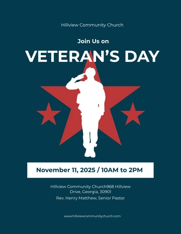 Free Veterans Day Church Flyer Template to Edit Online | Template.net