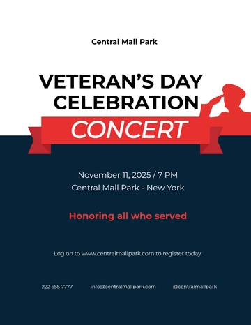 Free Veterans Day Celebration Concert Flyer Template to Edit Online | Template.net