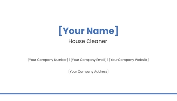 Free Sample Cleaning Business Card Template to Edit Online