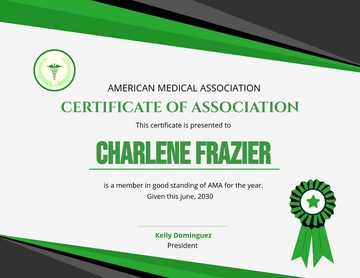 Free Association Membership Certificate Template to Edit Online
