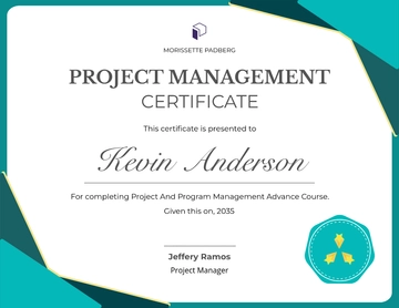 Free Project And Program Management Certificate Template to Edit Online