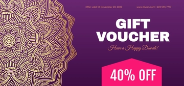 Free Diwali Gift Voucher Template to Edit Online