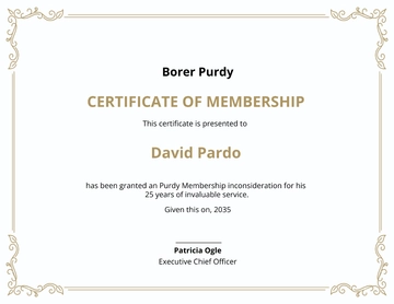 Free Membership Interest Certificate Template to Edit Online