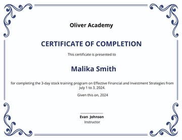 Free Editable Stock Certificate Template to Edit Online