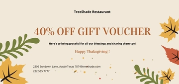 Free Thanksgiving Gift Voucher Template to Edit Online