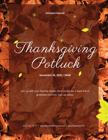 Free Thanksgiving Potluck Flyer Template to Edit Online | Template.net