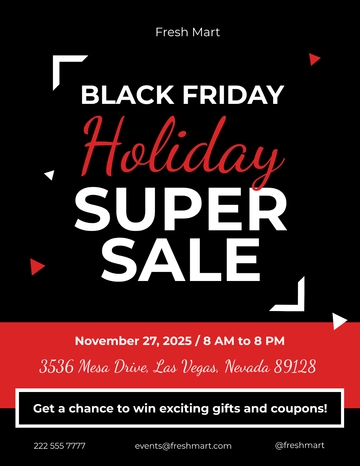Free Black Friday Holiday Flyer Template to Edit Online