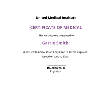 Free Medical Doctor Board Certification Template to Edit Online
