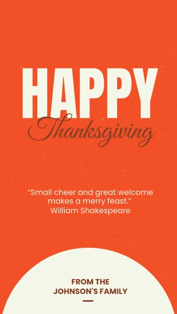 Free Thanksgiving Whatsapp Status Template to Edit Online