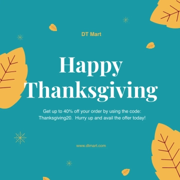 Free Thanksgiving Instagram Post Template to Edit Online
