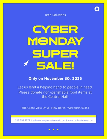 Free Cyber Monday Sales Event Flyer Template to Edit Online | Template.net