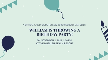 Free Birthday Facebook Event Cover Template to Edit Online