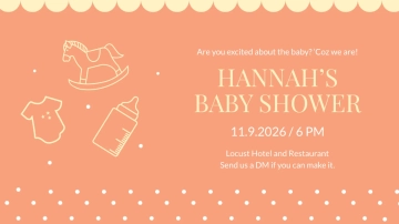 Free Baby Shower Facebook Event Cover Template to Edit Online