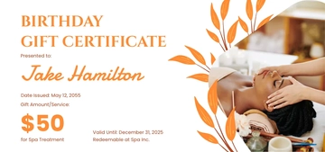 Free 21st Birthday Gift Certificate Template to Edit Online | Template.net