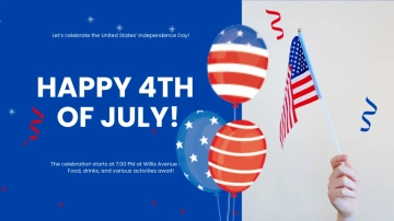 Free Happy 4th of July YouTube Video Thumbnail Template to Edit Online