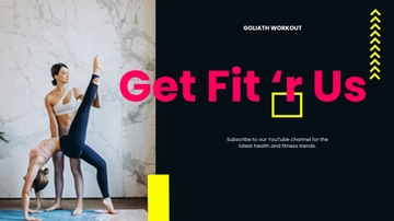 Free Fitness Youtube Thumbnail Template to Edit Online