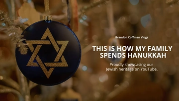 Free Hanukkah Youtube Thumbnail Template to Edit Online