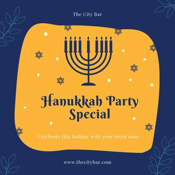 Free Hanukkah Instagram Post Template to Edit Online