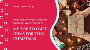 Free Christmas Gift Ideas Youtube Thumbnail Template to Edit Online
