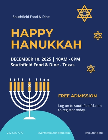 Free Hanukkah Flyer Template to Edit Online | Template.net