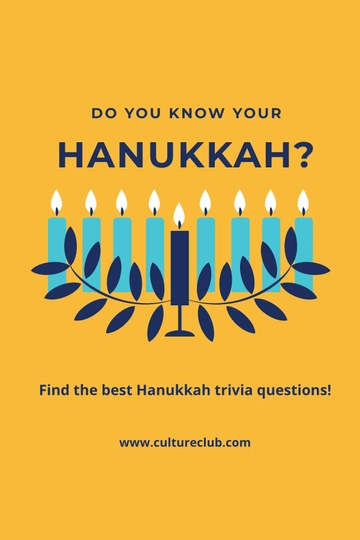 Free Hanukkah Trivia Pinterest Pin Template to Edit Online