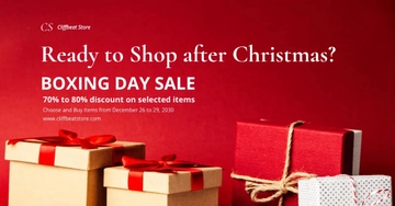 Free Boxing Day Sale Facebook Post Template to Edit Online
